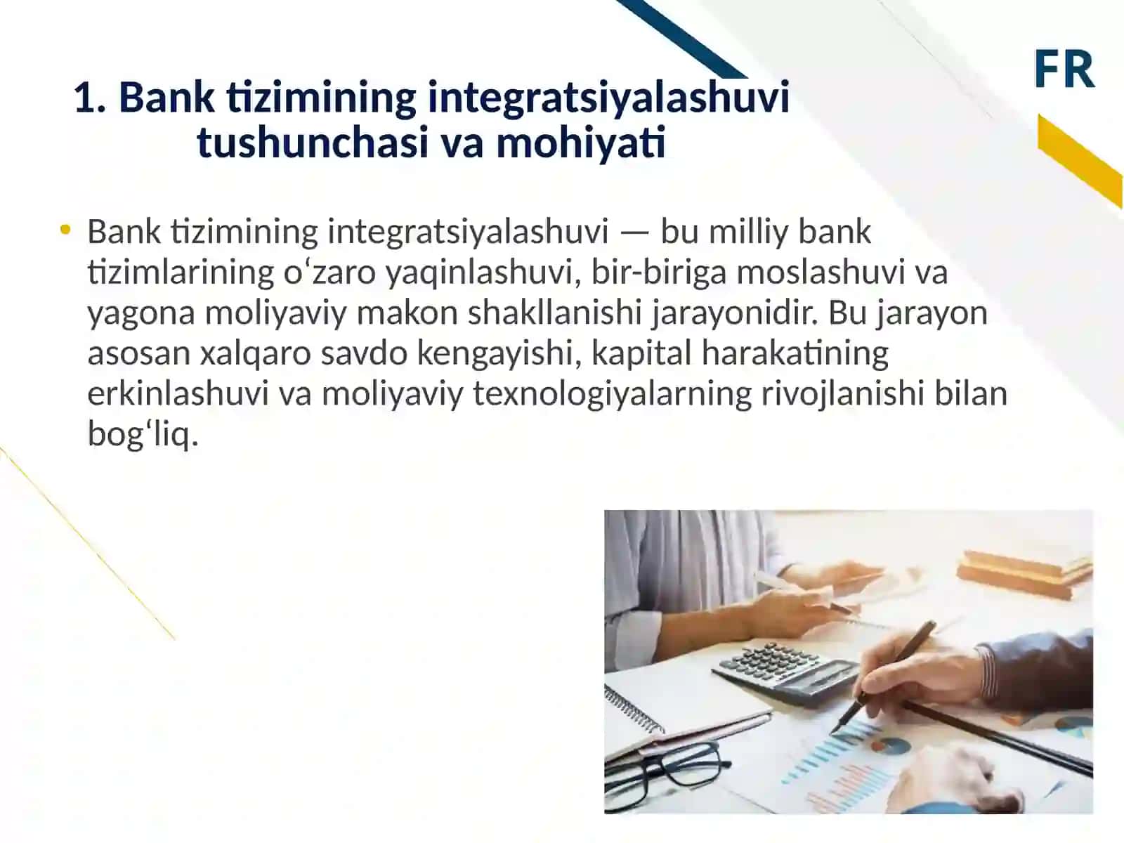 Bank tizimining integratsiyalashuvi  shart-sharoitlar va tendentsiyalar 4