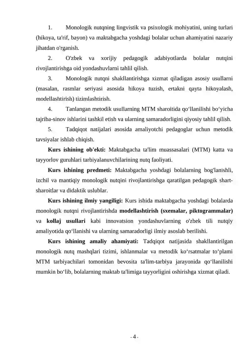 MAKTABGACHA TA'LIM YOSHIDAGI BOLALARDA MONOLOGIK NUTQNI SHAKLLANTIRISH USULLARI 4