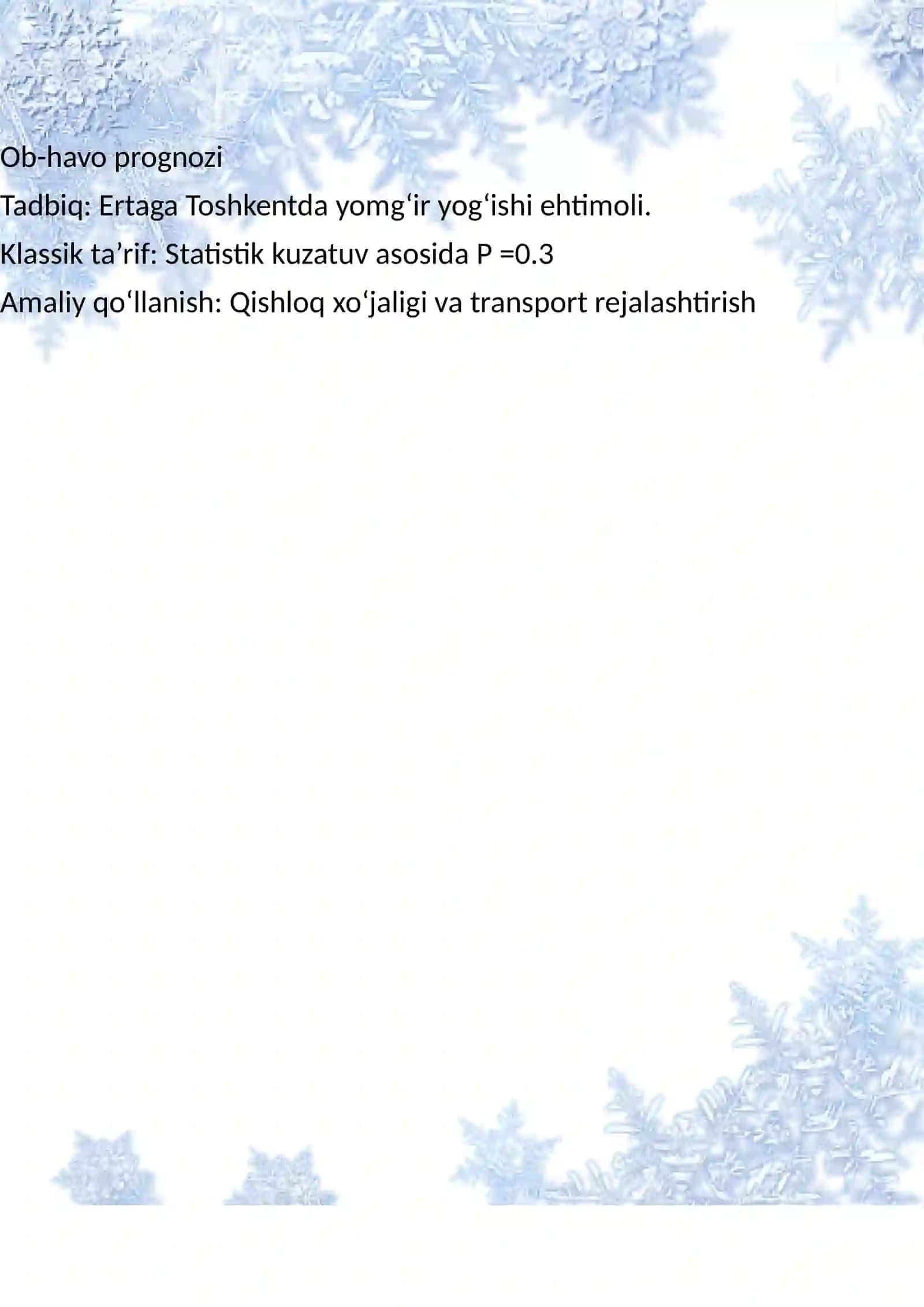 ehtimollar nazaryasi fanidan 4