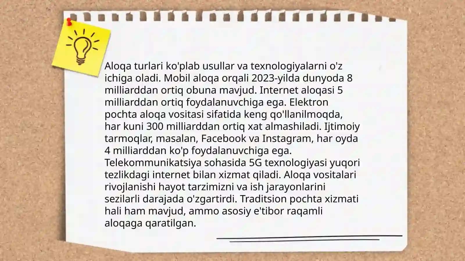 Aloqa munosabat shakllari 4