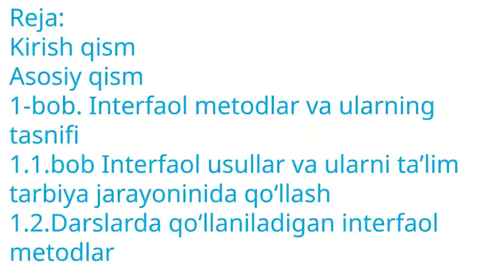 Oʻquvchilarning ijodiy fikrlashini shakllantirishda enter faol usullardan foydalanish 4