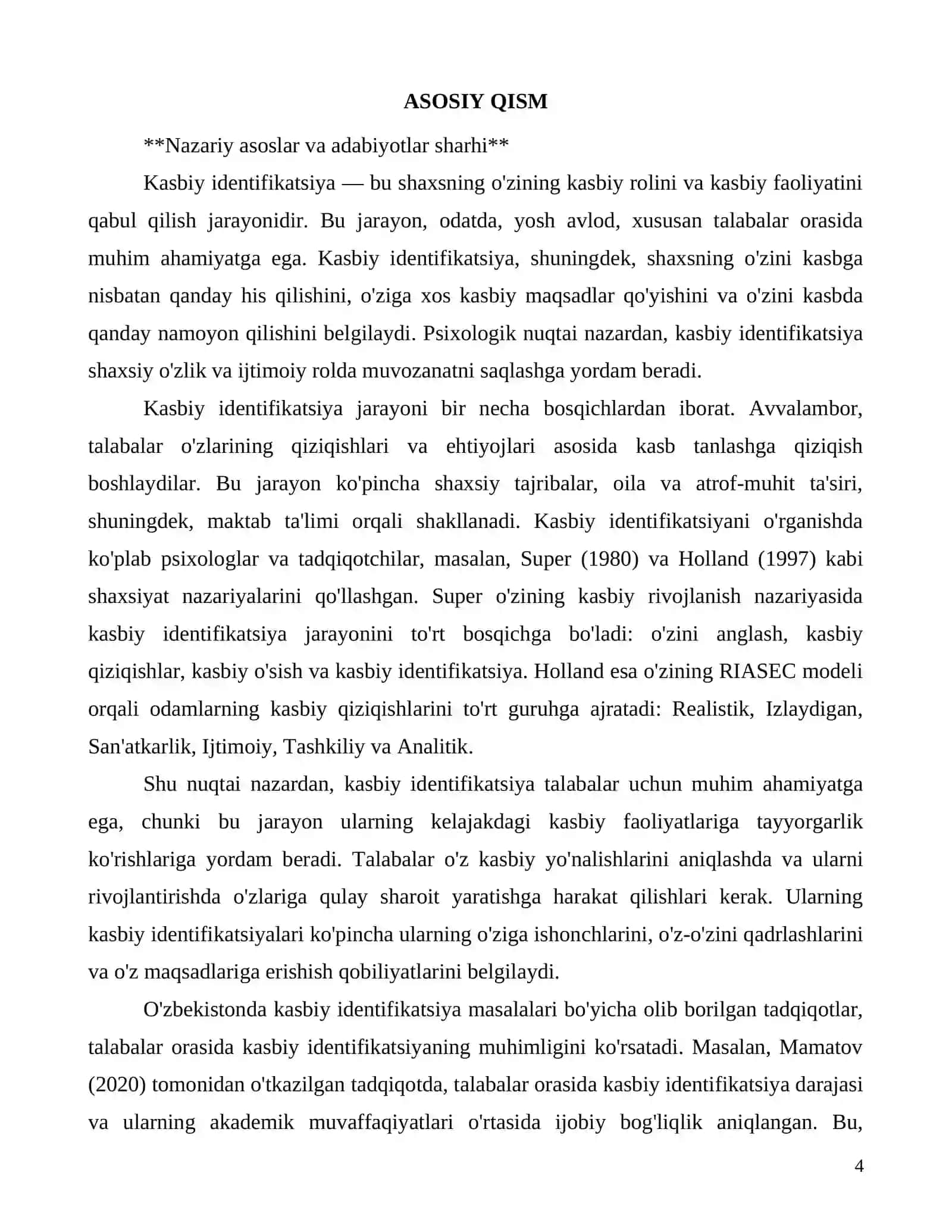 Talabalarda kasbiy identifikatsiya va uning psixologik xususiyatlari 4
