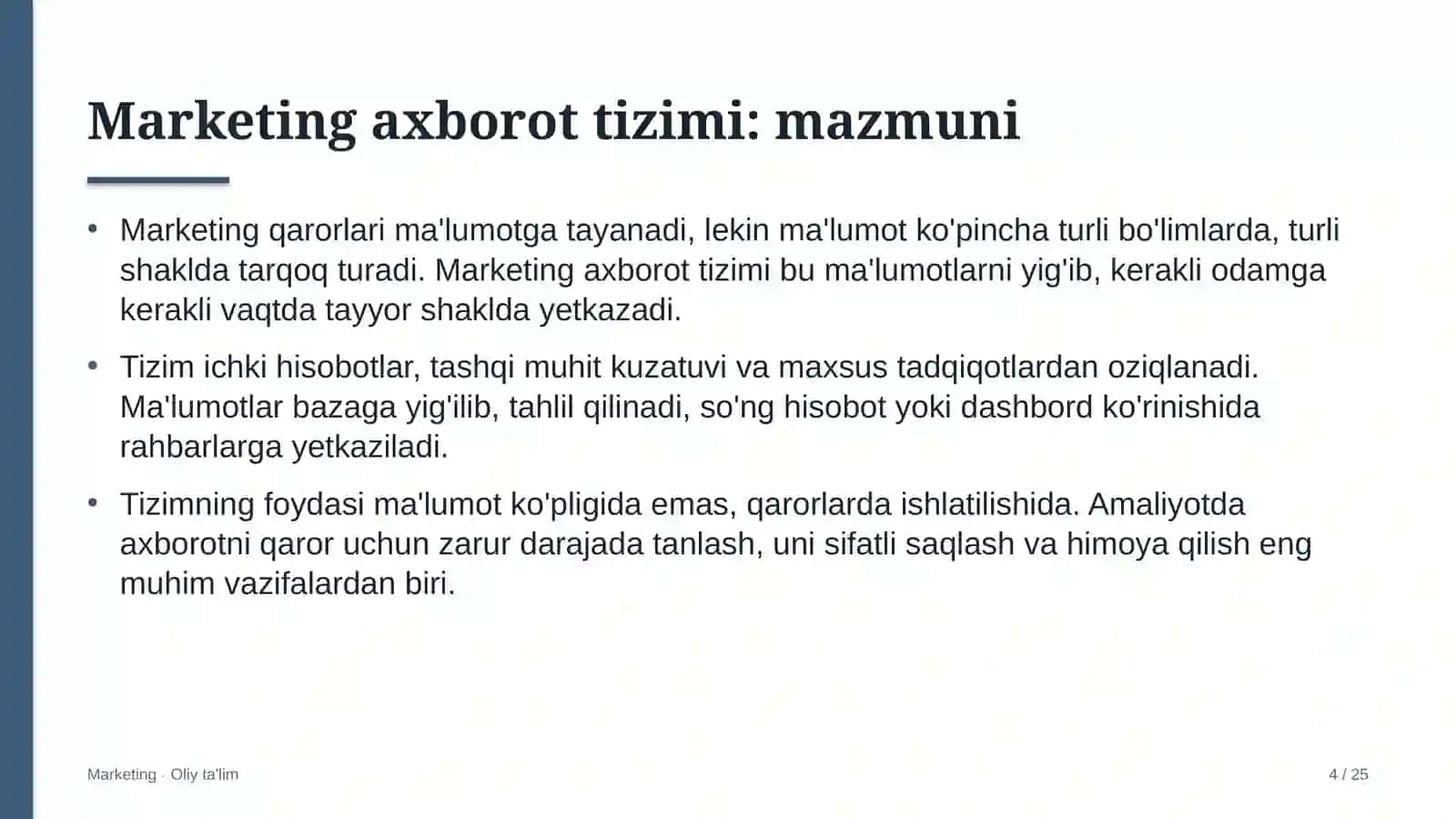 Konsalting kompaniyalarida marketing axborot tizimi 4