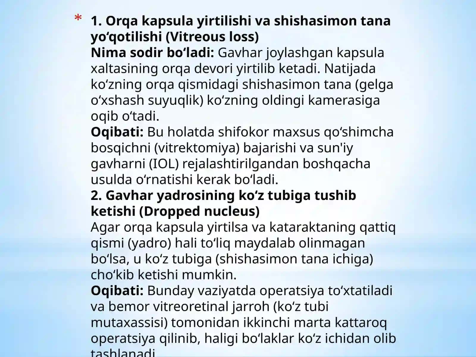 Katarakta jarroxligi asoratlari 4
