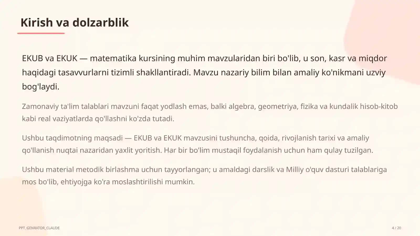 EKUB va EKUK (5-sinf) 4