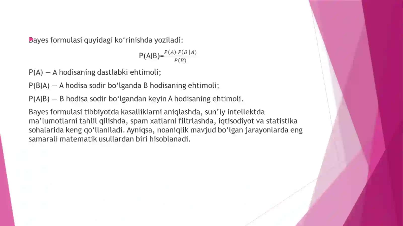 Bayes formulasi 4