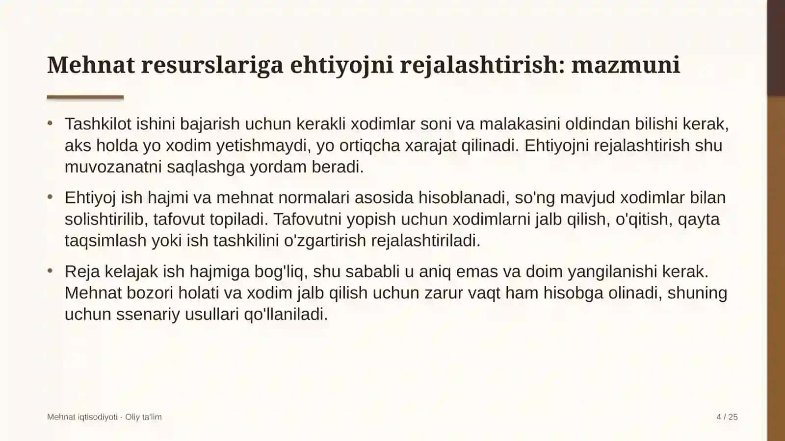 atrof muhitni muhofaza qilish organlarida mehnat resurslariga bo'lgan ehtiyojni rejalashtirish 4019 4