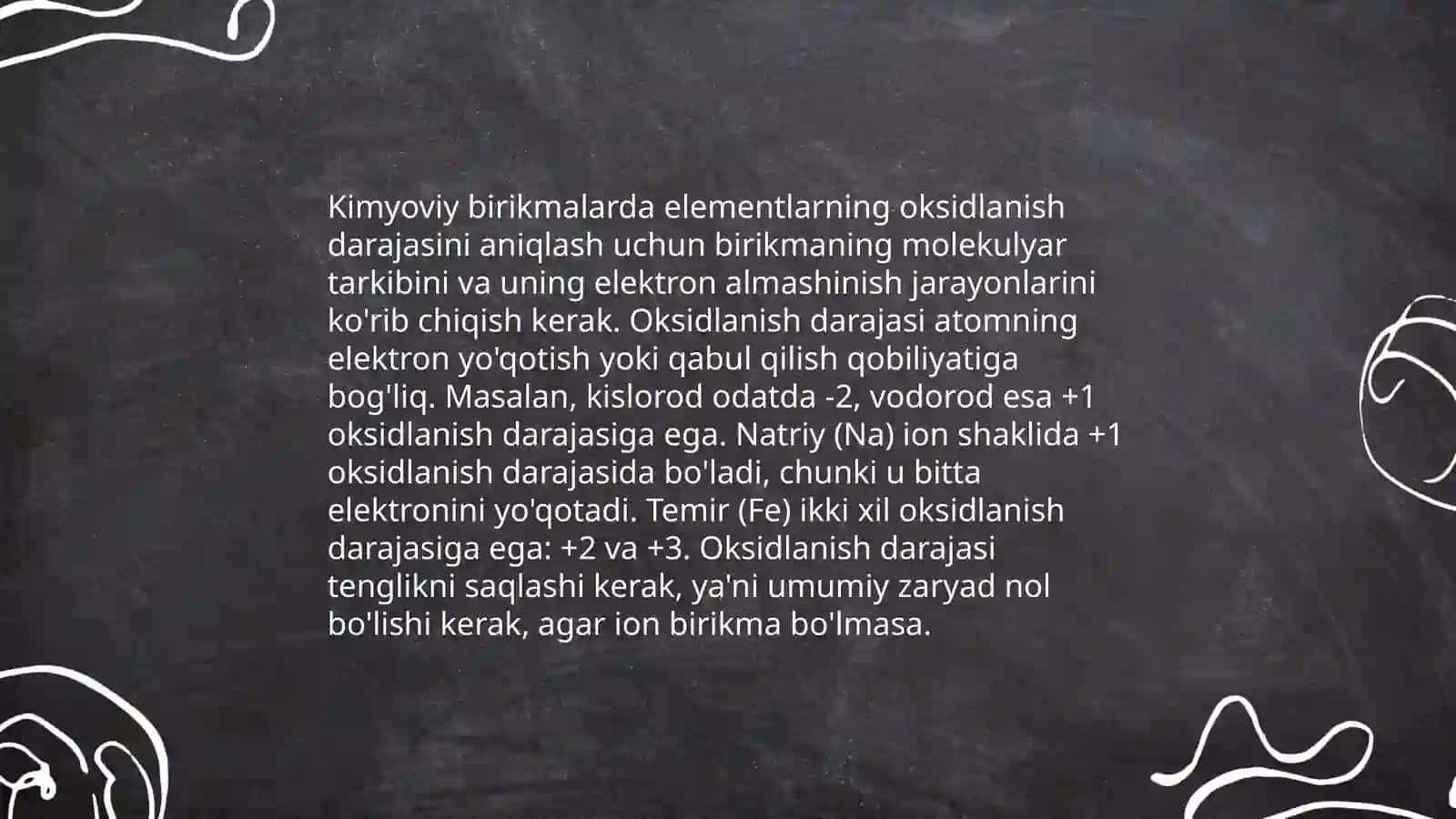 Oksidlanish-Qaytarilish kimyoviy jarayoni 4