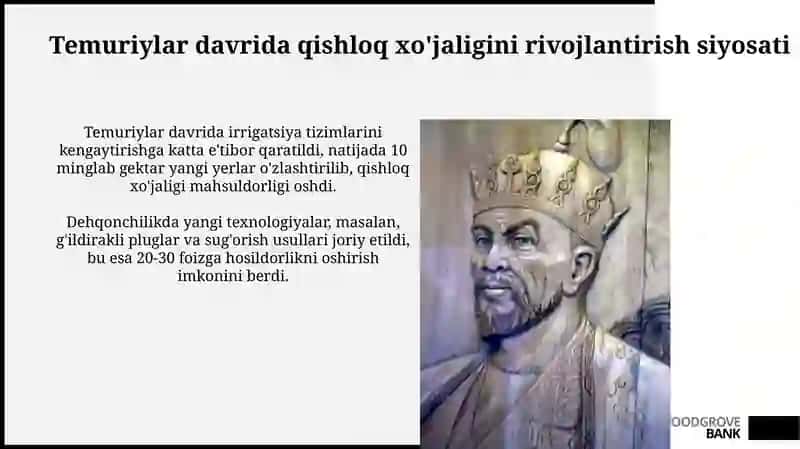 Temur va Temuriylar davridagi iqtisodiy siyosat 4