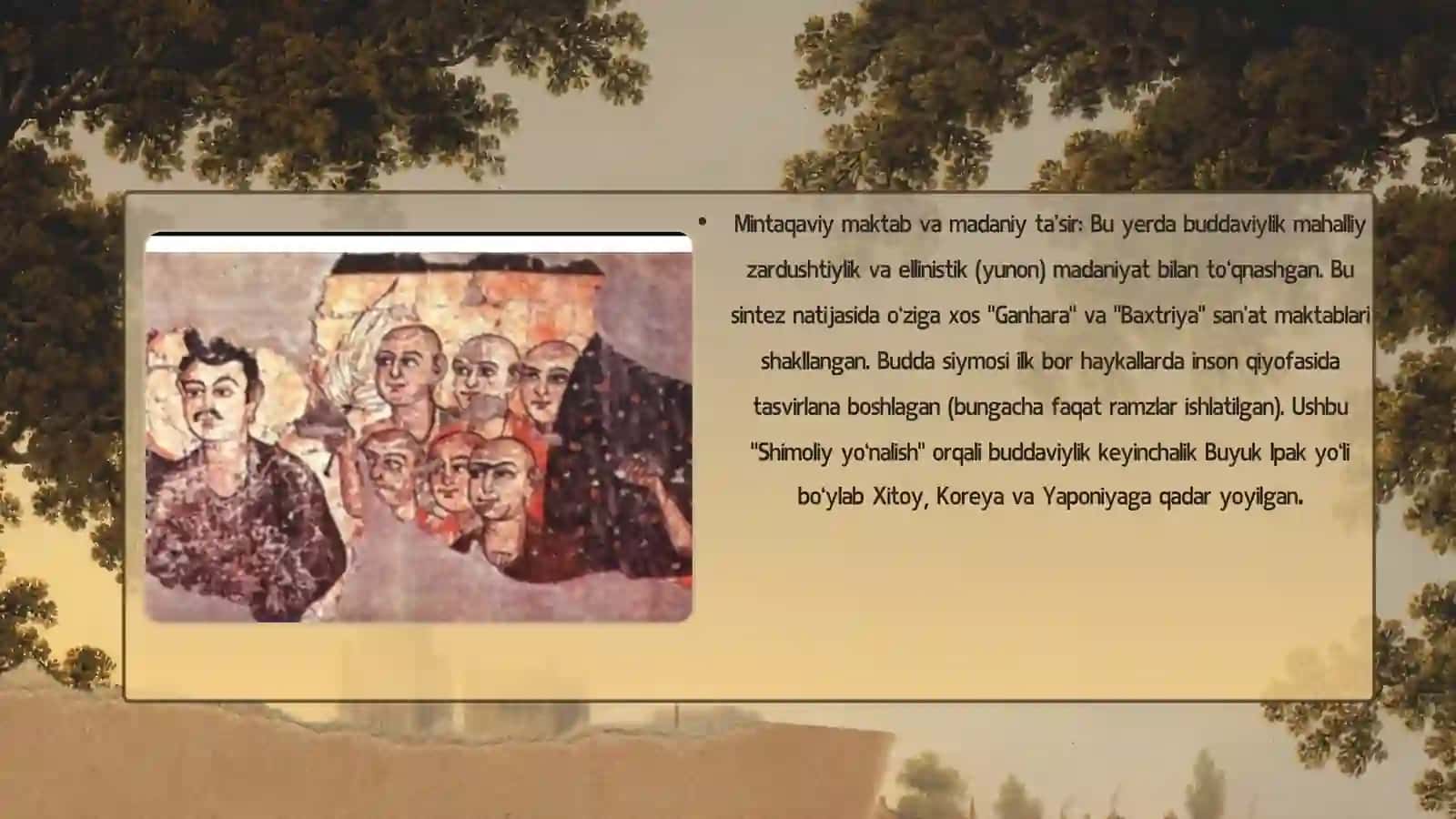 O‘zbekistonda buddaviylik dinining tarixiy ildizlari (Qaratepa, Fayoztepa, Dalvarzintepa) va hozirgi zamon 4