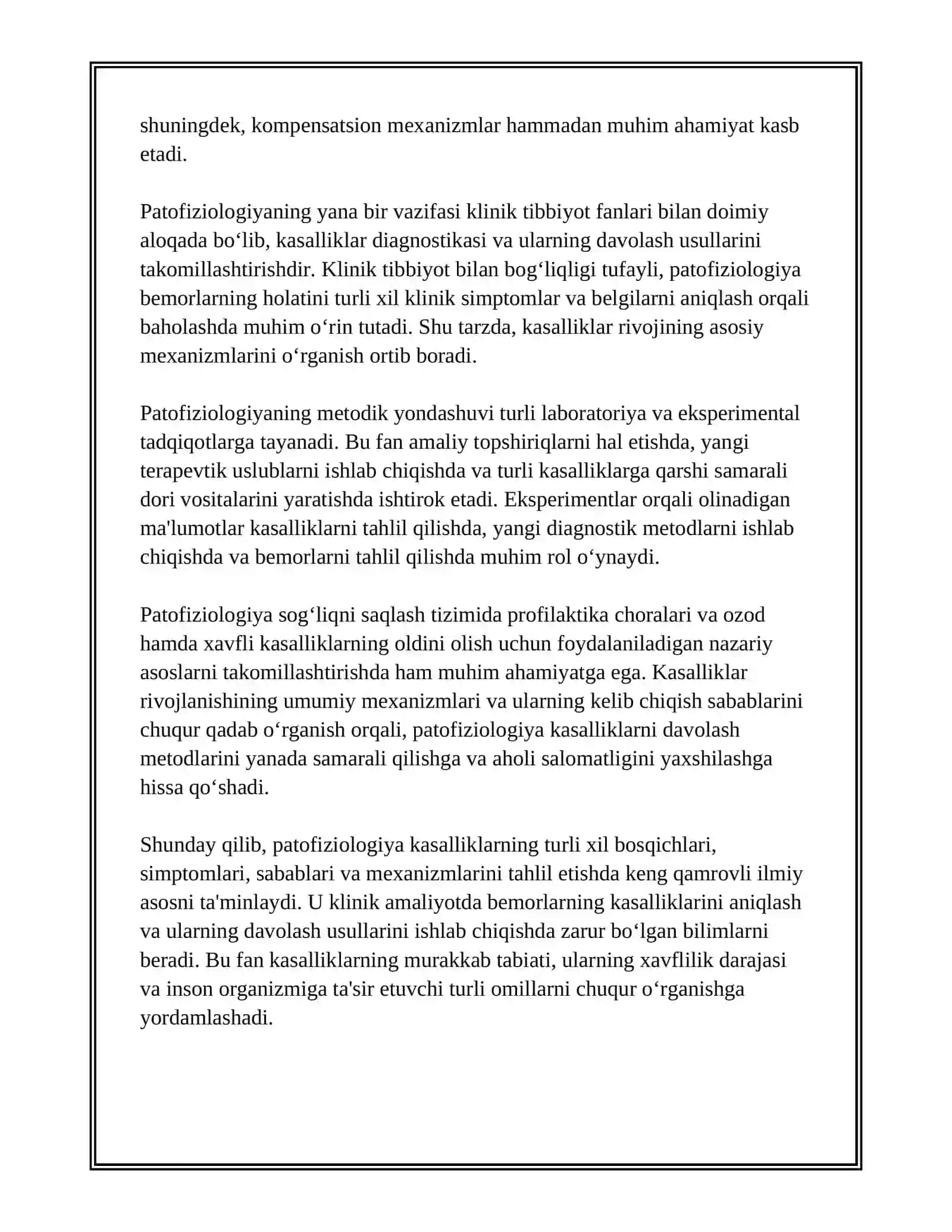 PATOFIZIOLOGIYA PREDMETI VA VAZIFALARI 4