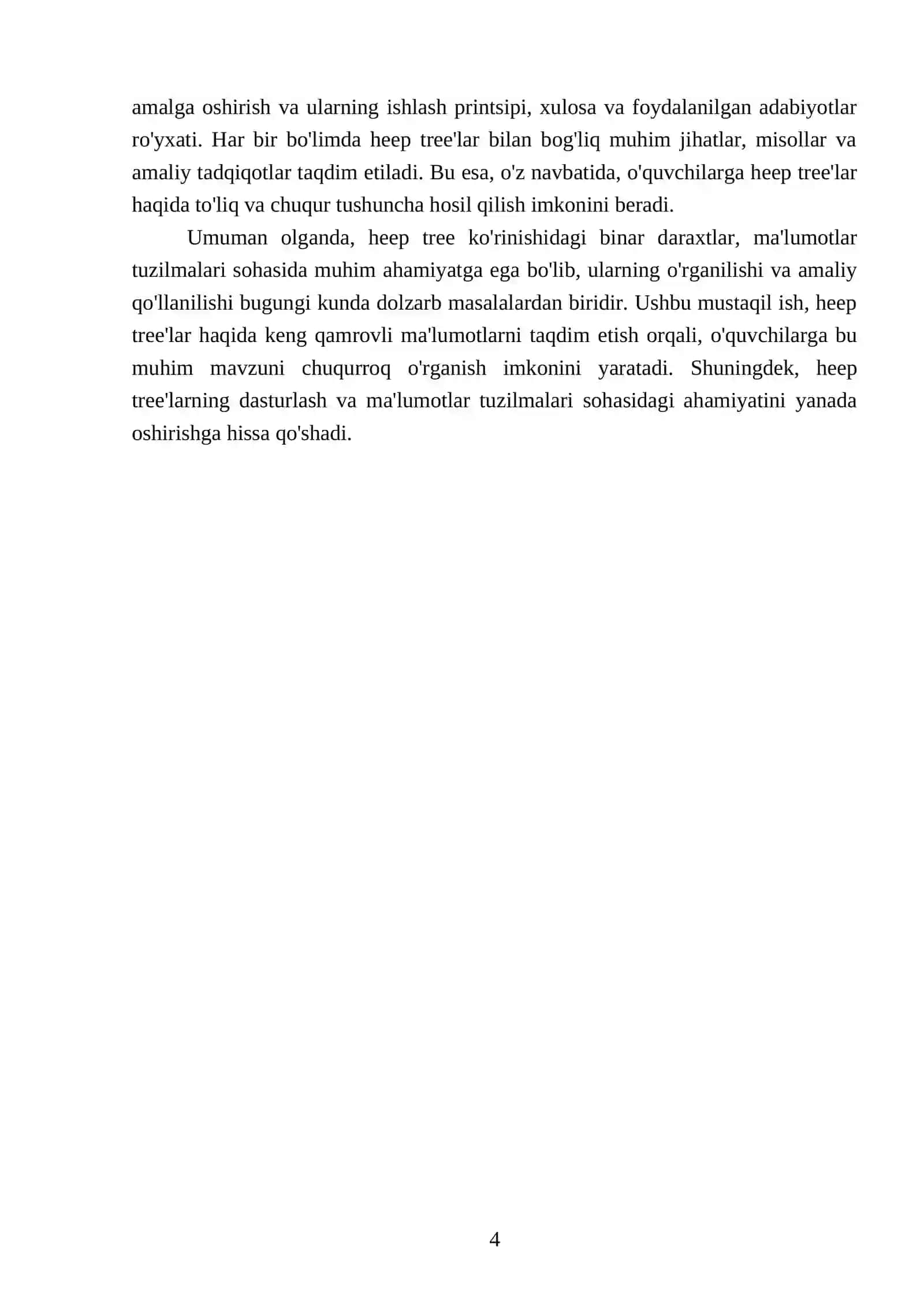 Heep tree koʻrinishidagi binar daraxtlar 4