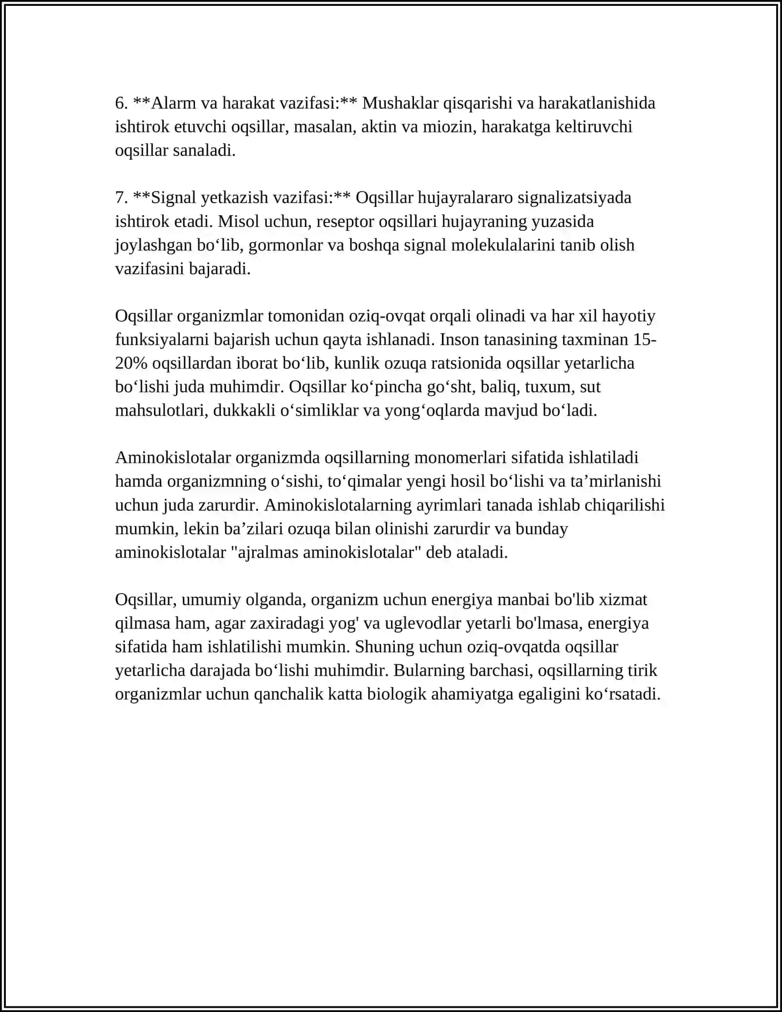 OQSILLARNING TIRIK OʻSIMLIKLARDA VA TIRIK ORGANIZMLARDA AHAMIYATI 4