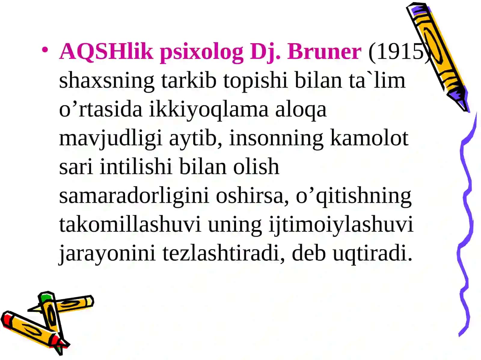 Yosh davrlar psixologiyasining rivojlanish bosqichlari 4
