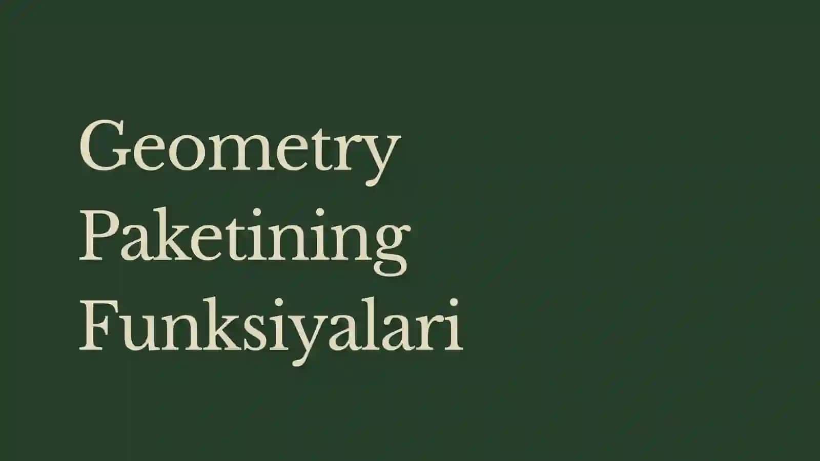Mathcad’da Geometry Paketi va Uning Funksiyalari 4