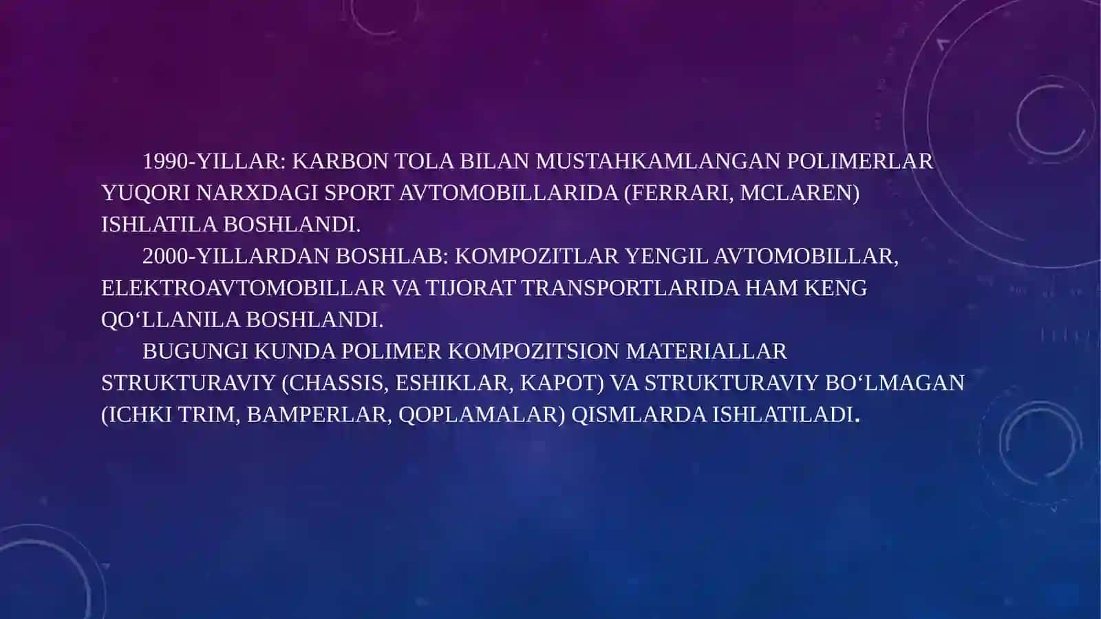 Termizdavlatuniversitetikimyofakultetikimyoturlari3-bosqich 223-guruhtalabasixolliyenaazizaningpolimerlarvakompozitsionmateriallarkimyosima’ruzafanidanTAQDIMOTI 4