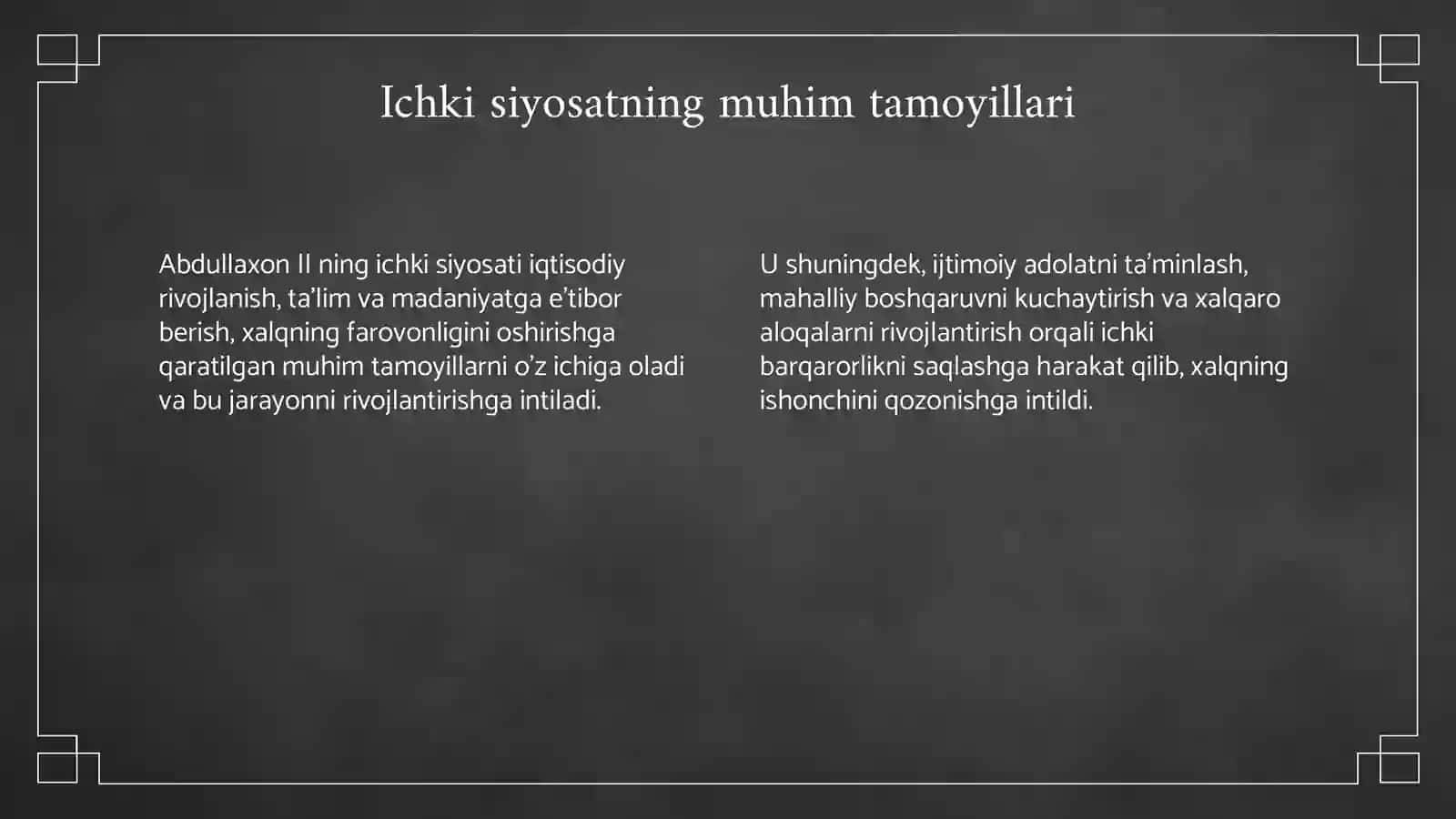 Abdullaxon II ning ichki va tashqi siyosati 4