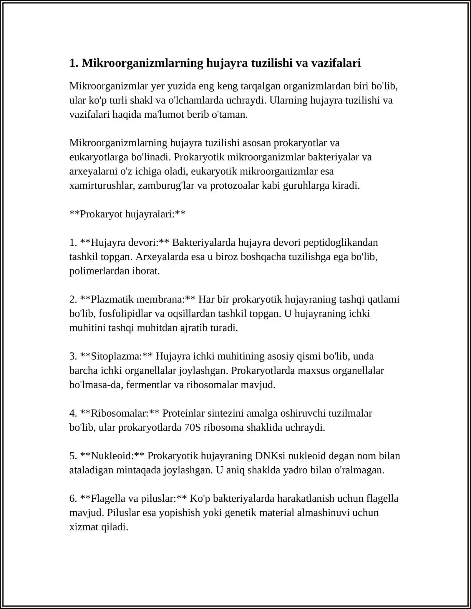 MIKROORGANIZMLAR FIZIOLOGIYASI: NAFAS OLISHI, O'SISHI VA KO'PAYISHI. OZIQ MUHITLARI, ULARNING TASNIFI. AEROB VA ANAEROB BAKTERIYALARNING SOF KULTURASI 4
