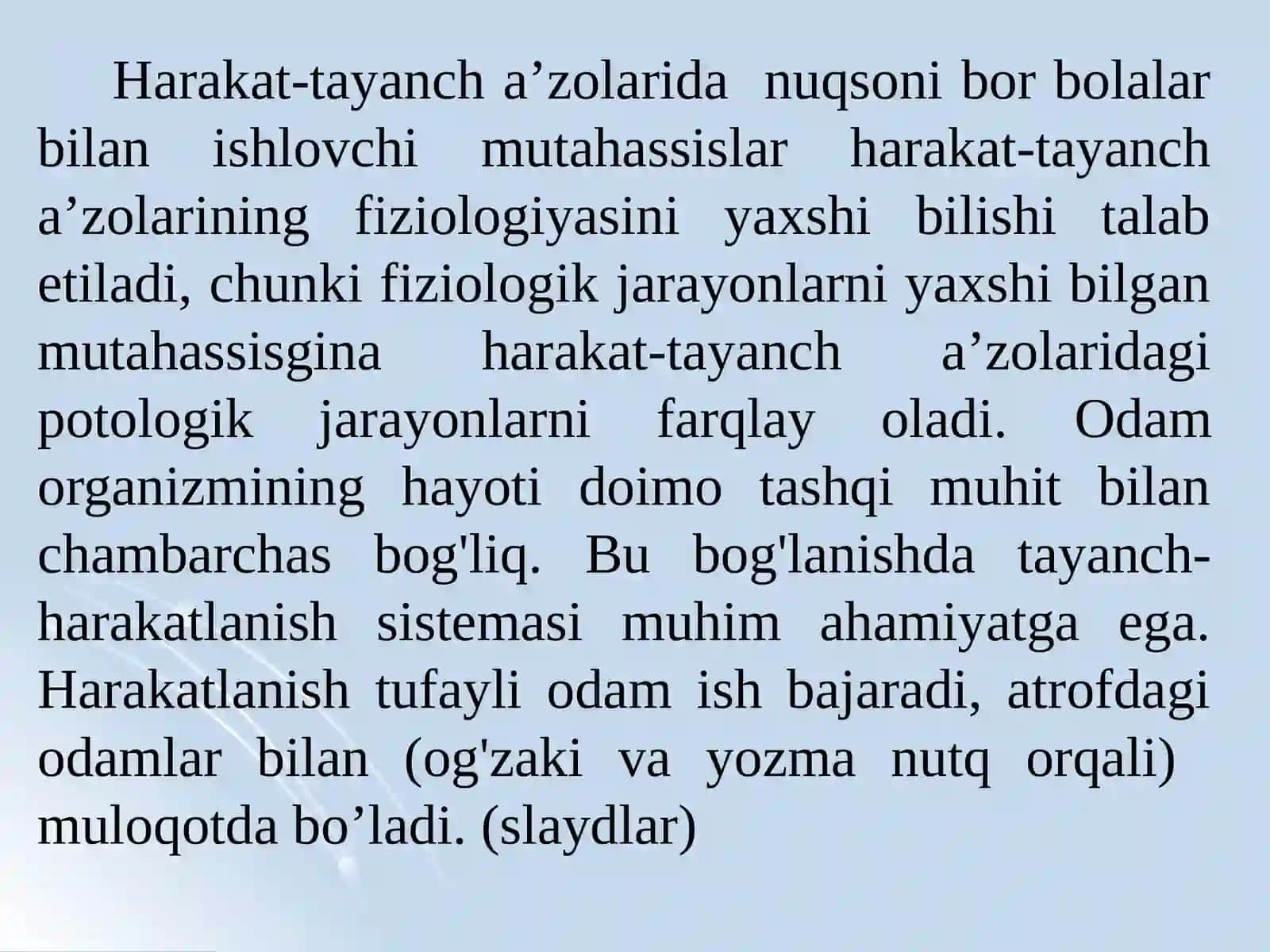 Tayanchharakata’zolaridanuqsonibo’lganbolalarniinkluzivta’limsharoitidao’qitishvatarbiyalash 4