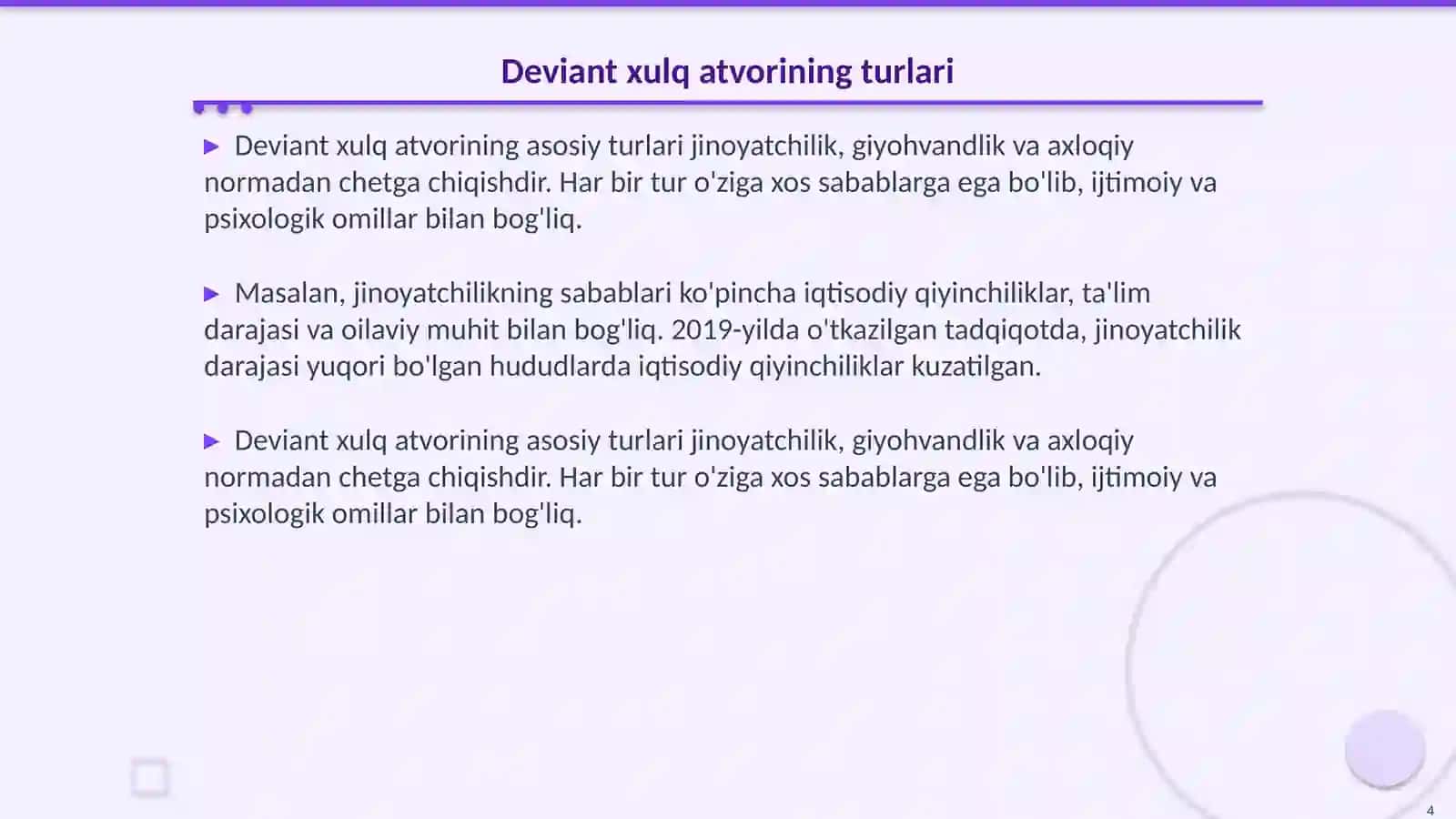 Deviant xulq atvor psixologiyasi 4