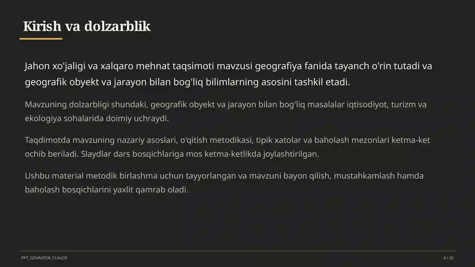 Jahon xo'jaligi va xalqaro mehnat taqsimoti (10-sinf) 4