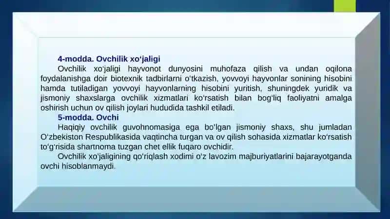 OV QILISH BILAN BOG‘LIQ HUQUQBUZARLIKLAR UCHUN MA’MURIY JAVOBGARLIK 4