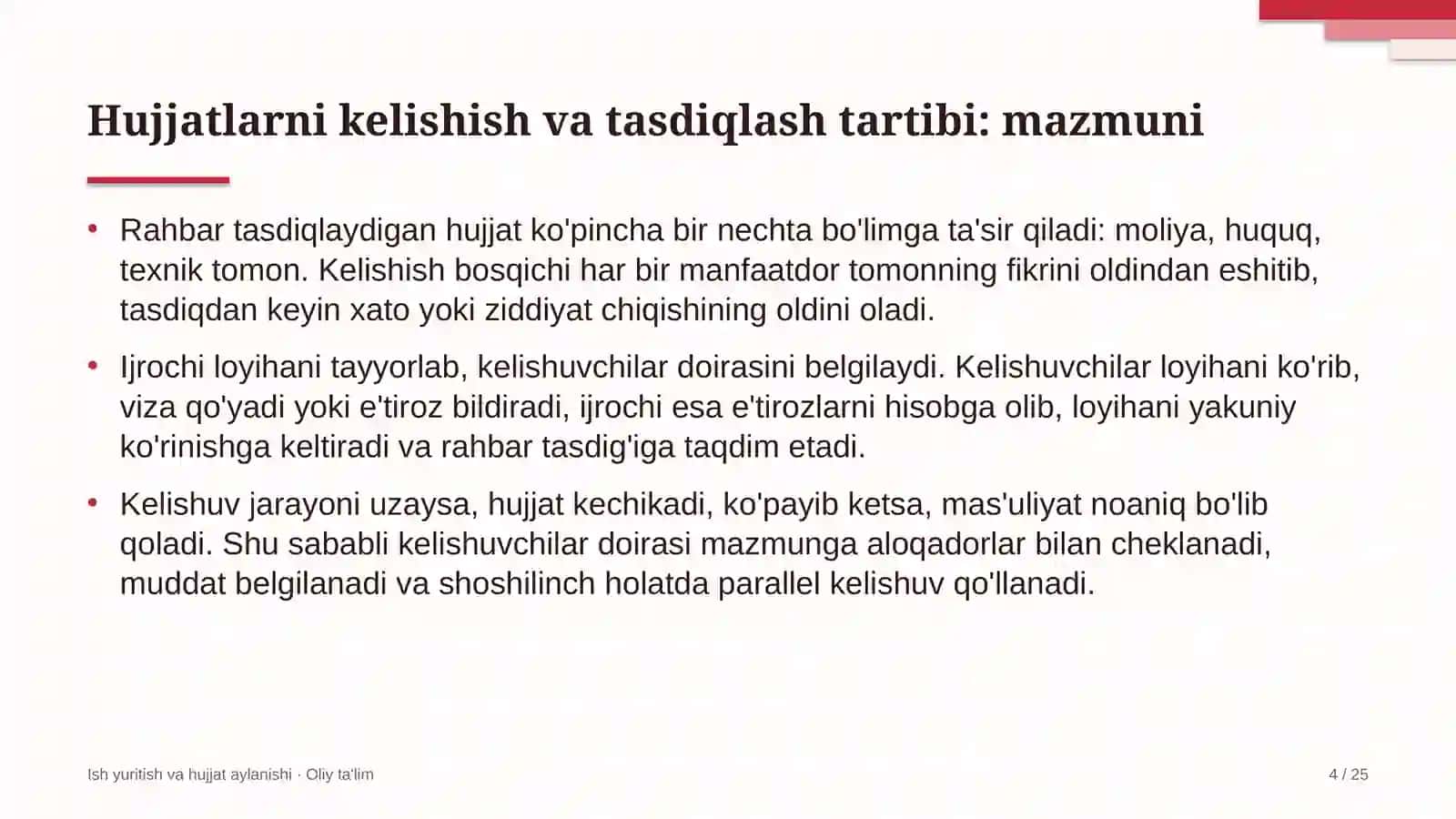 podkast studiyalarida hujjatlarni kelishish va tasdiqlash tartibi 9161 4