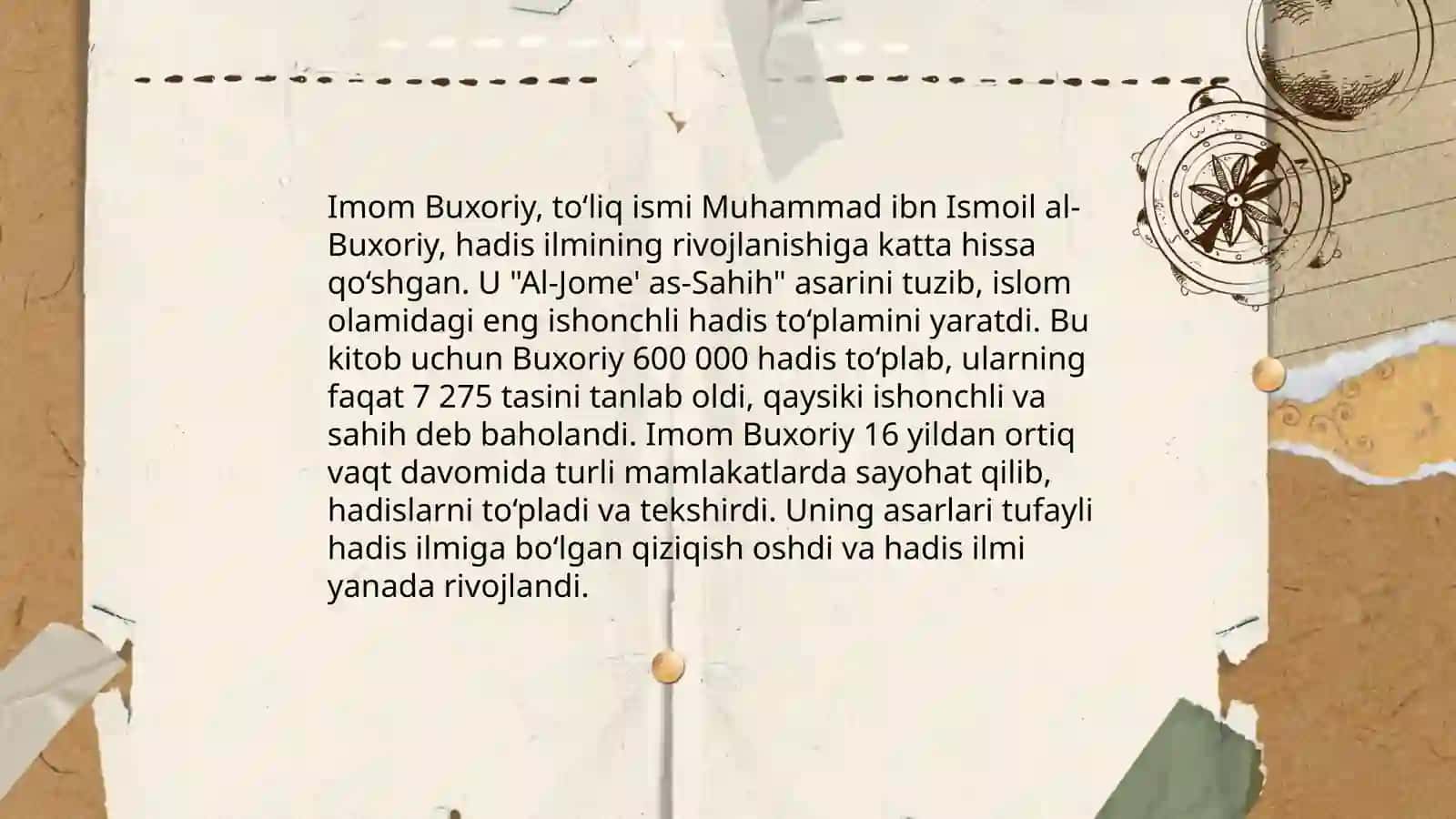 Imom Buxoriy va Imom Termizitning hadis ilimiga qo'shgan hissalarini qiyosiy tahlili 4