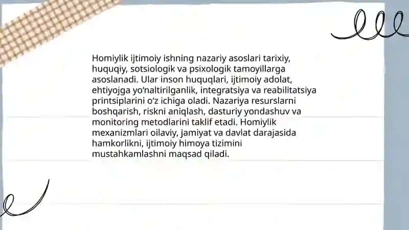 Homiylikning tarixiy ildizlari va ijtimoiy ishning dastlabki koʻrinishi 4