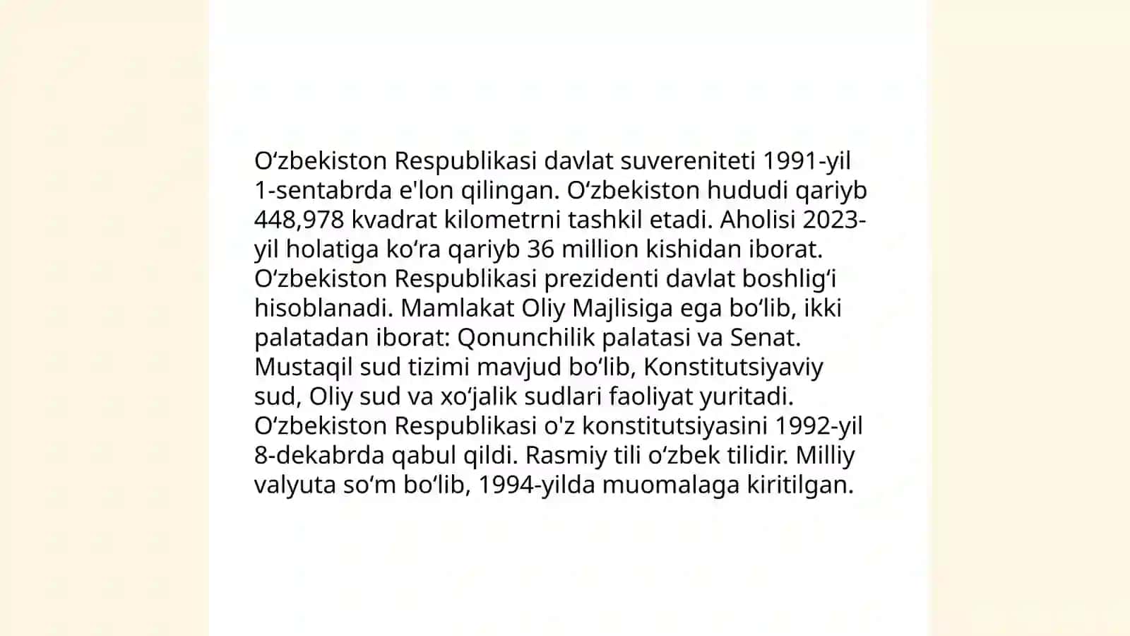 Oʻzbekiston respublikasi konstitutsiyasi fanidan tayyorlagan taqdimoti 4