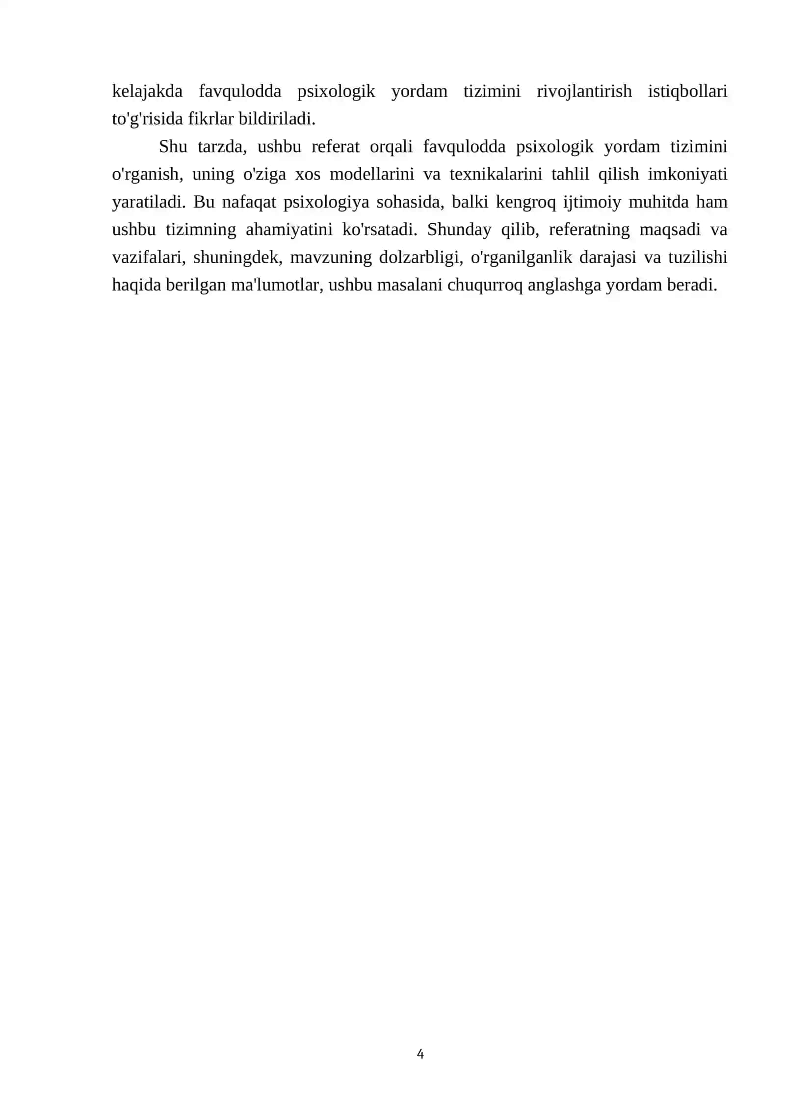 Favqulodda psixologik yordam tizimi: modellar va texnikalar 4