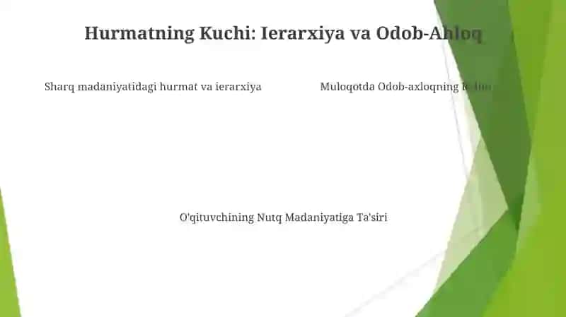 Sharqona Tarbiya va Oдоб-Aхлоқ: Muloqot Uslublarini Shakillantirish 4