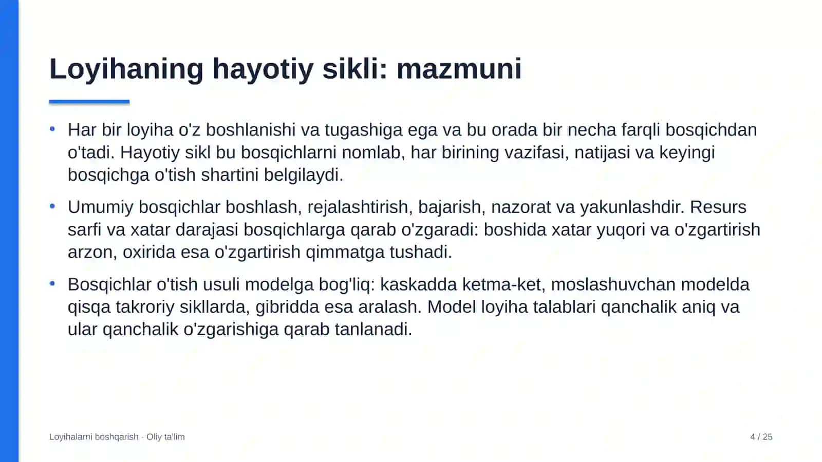 o'tov lagerlarida loyihaning hayotiy sikli 3921 4