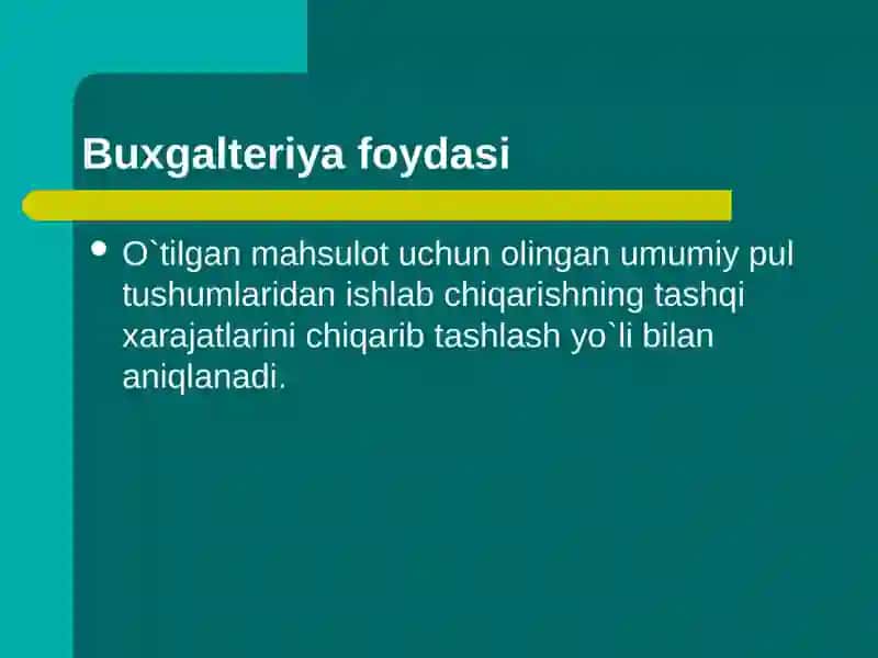 Korxona Foydasi 4