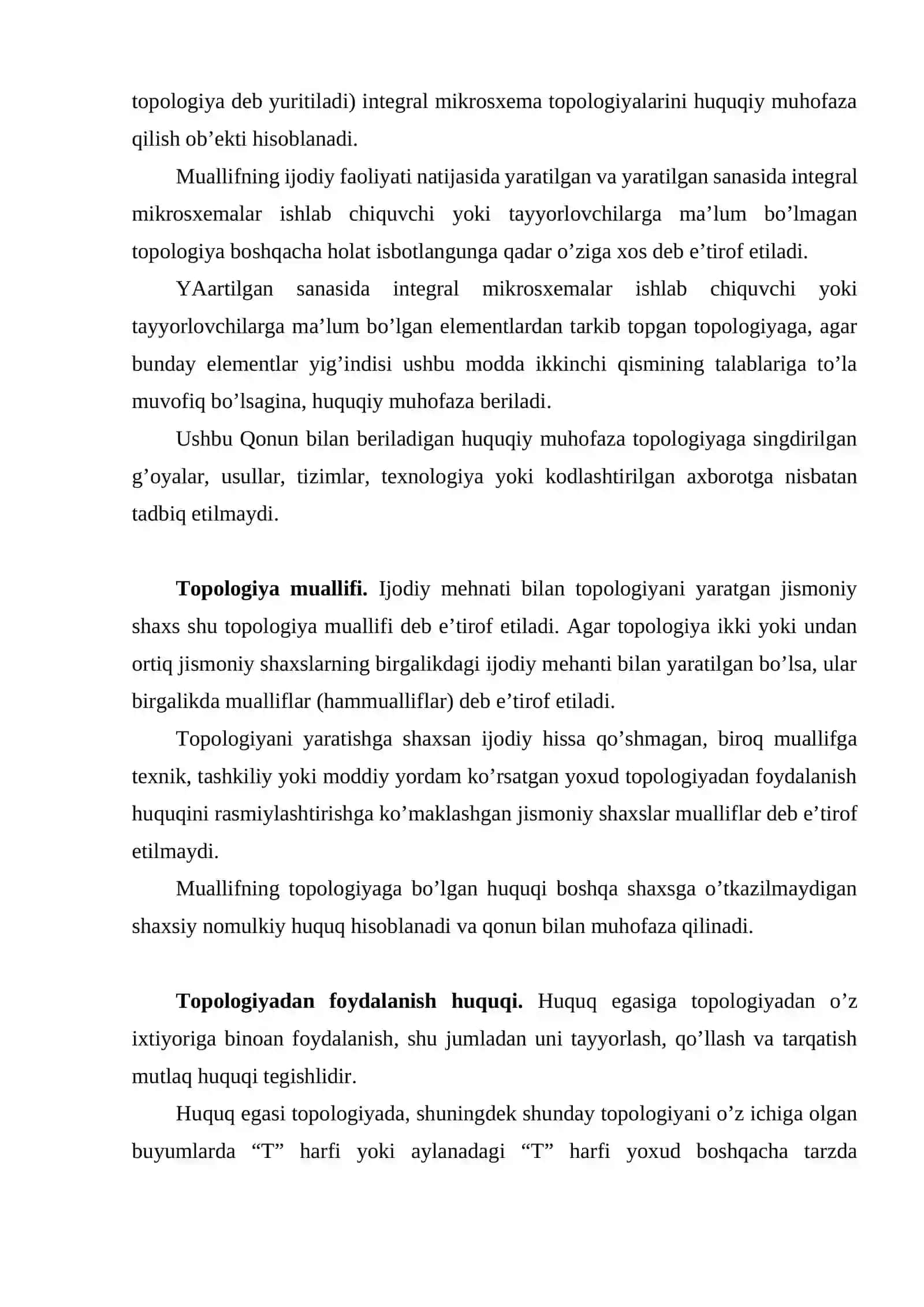 Sanoat mulkidan tashqari intellektual mulklarning huquqiy muhofazasi 4