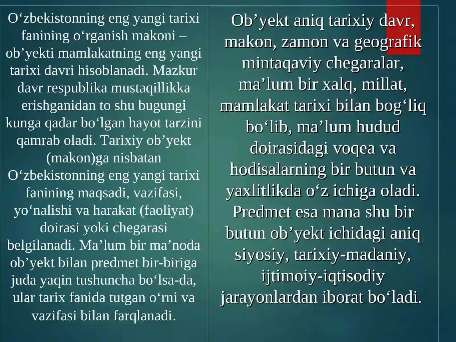 O‘ZBEKISTONNING ENG YANGI TARIXI 4