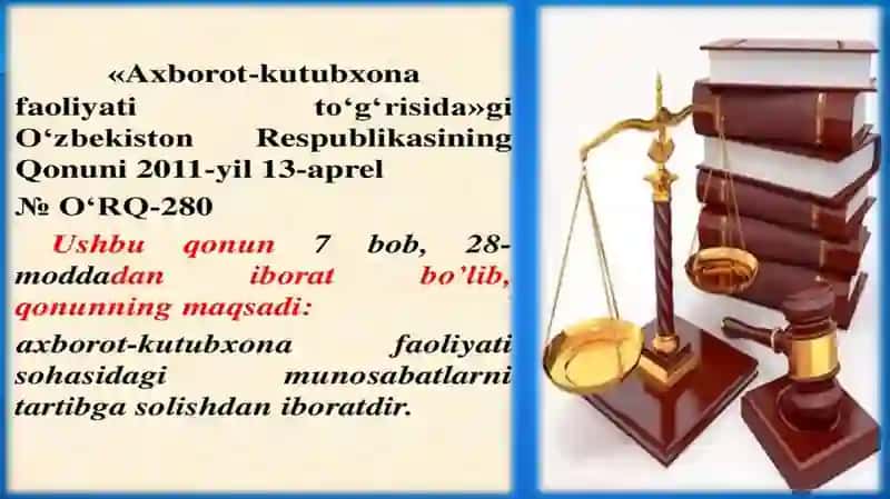 Axborot-kutubxona markazi    (kutubxona) faoliyatini takomillashtirishga  tegishli amaldagi normativ-huquqiy hujjatlar 4