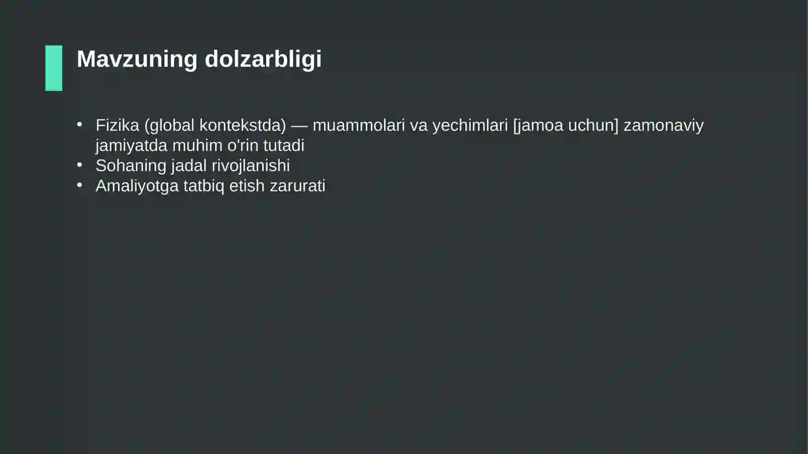 Fizika (global kontekstda) — muammolari va yechimlari [jamoa uchun] 4