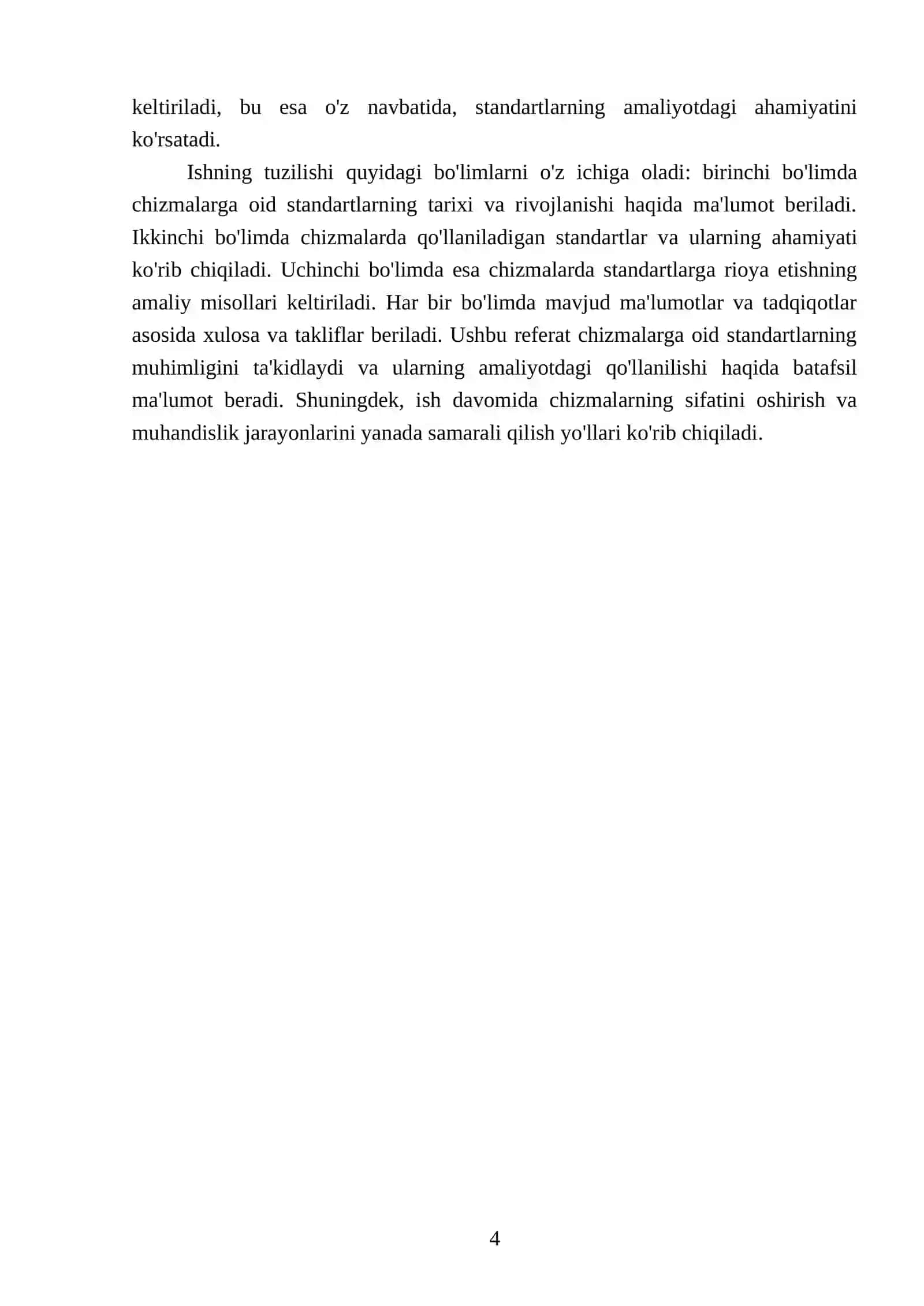 Chizmalarga oid standartlar 4