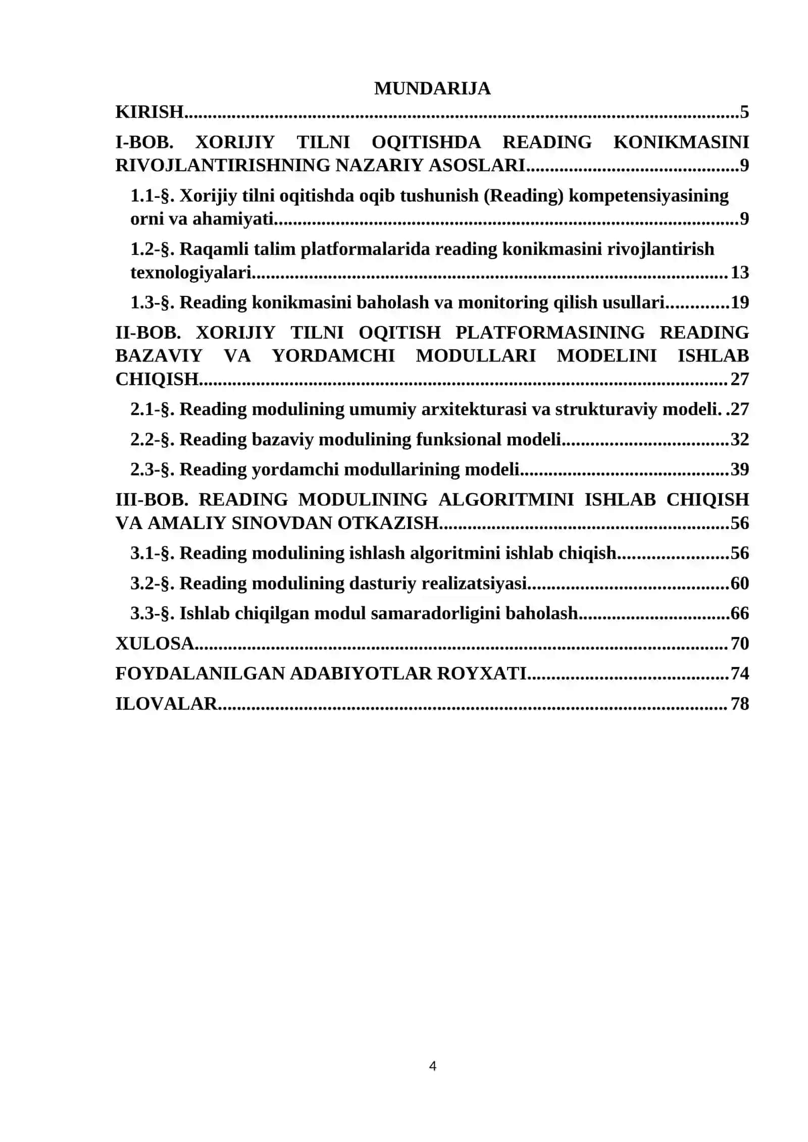 Reading ko‘nikmasini baholashda tabiiy tilni qayta ishlash usullariga asoslangan semantik-analitik tizimning modeli va algoritmlari 4