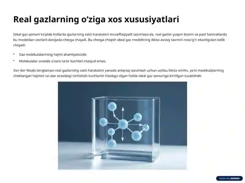 Van-der-Vaals tenglamasi va izotermalari 4
