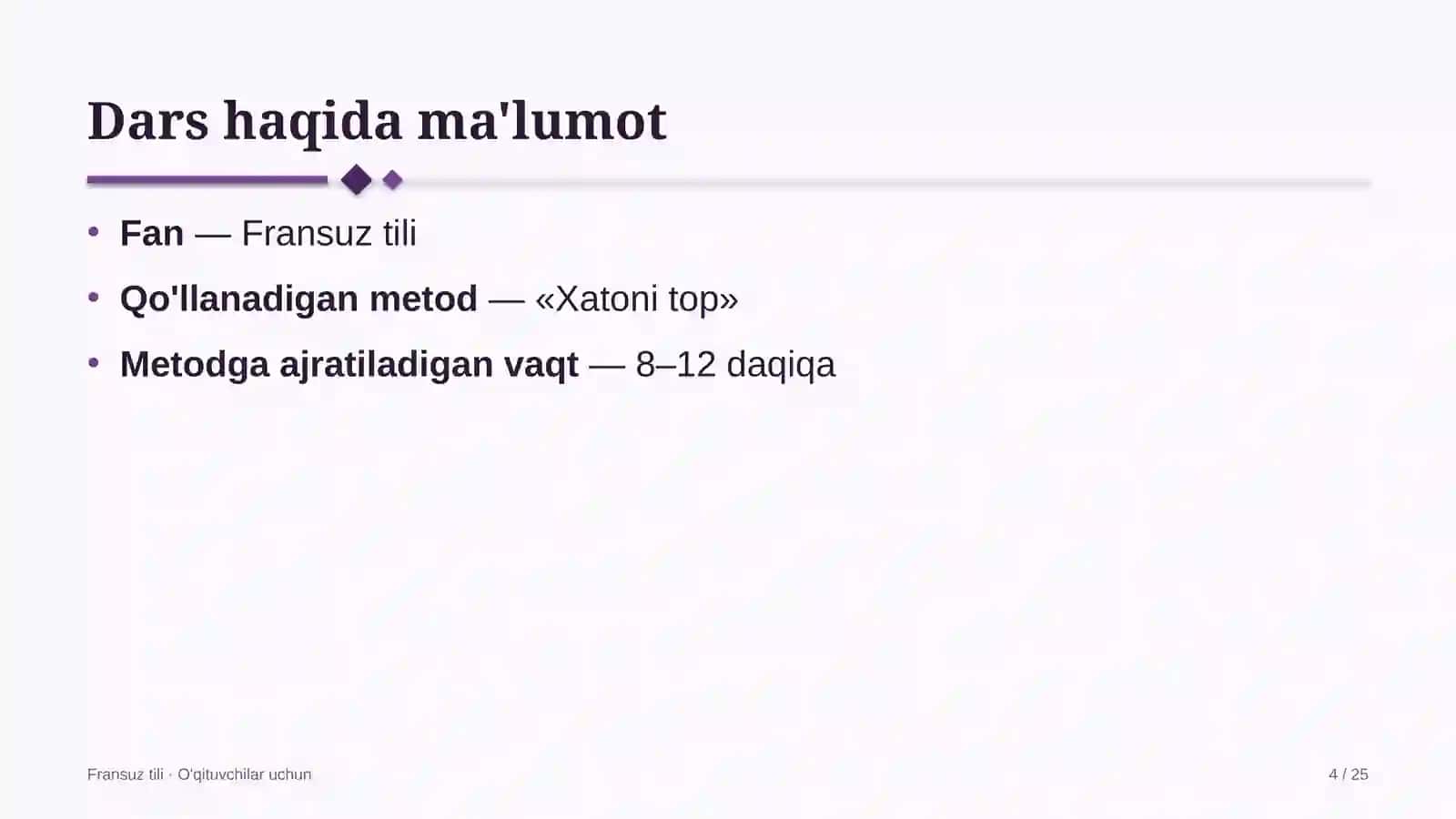 fransuz tili darslarida xatoni top metodidan foydalanish 9522 4