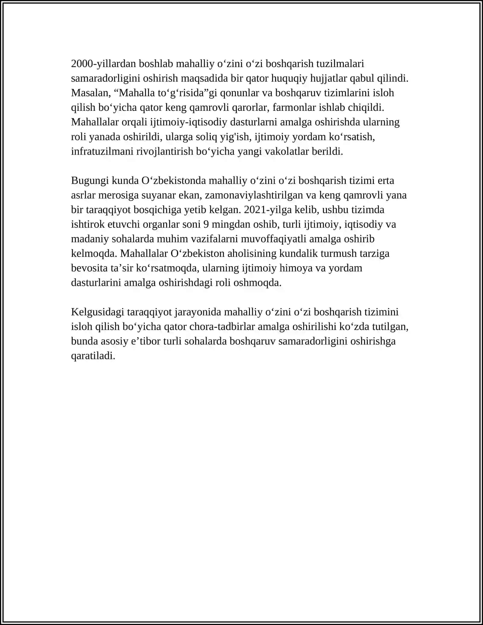 MAHALLIY OʻZINI OʻZI BOSHQARISH ORGANLARI TASHKIL ETILISHI 4