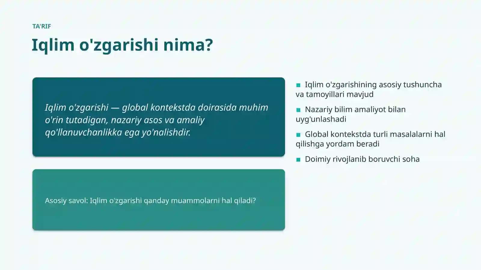 Iqlim o'zgarishi 4