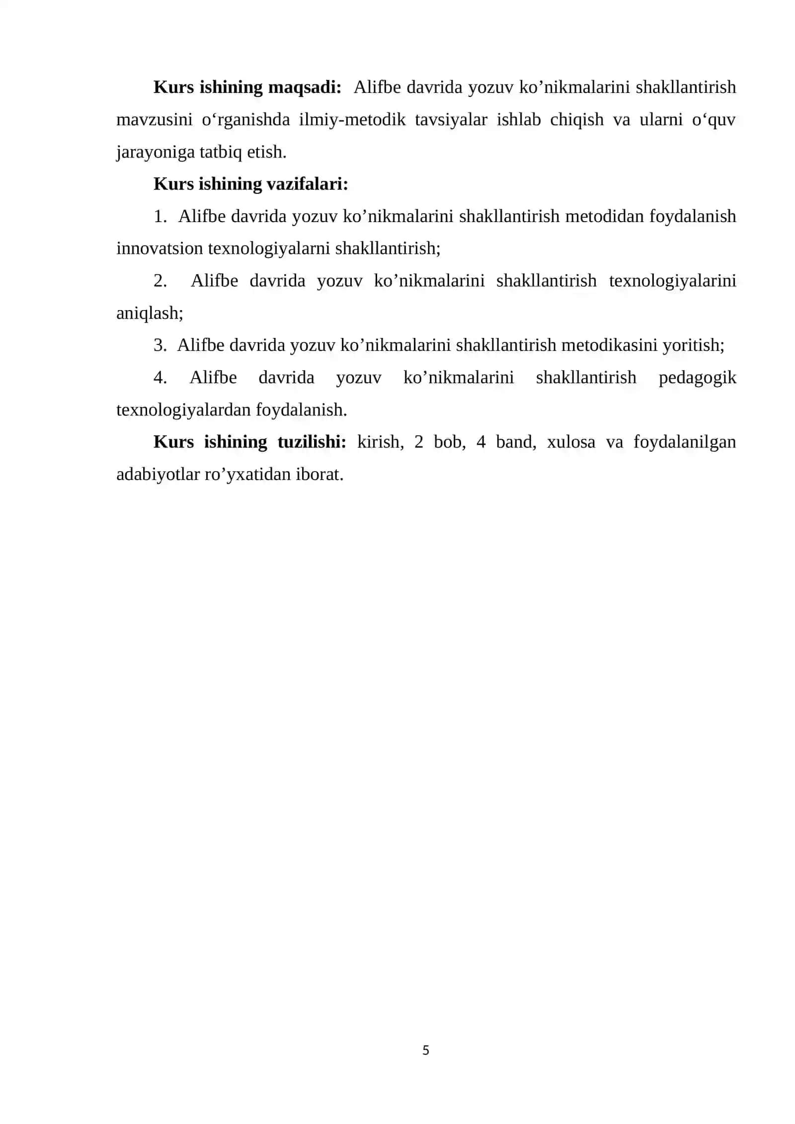 ALIFBE DAVRIDA YOZUV KO’NIKMALARINI SHAKLLANTIRISH 4