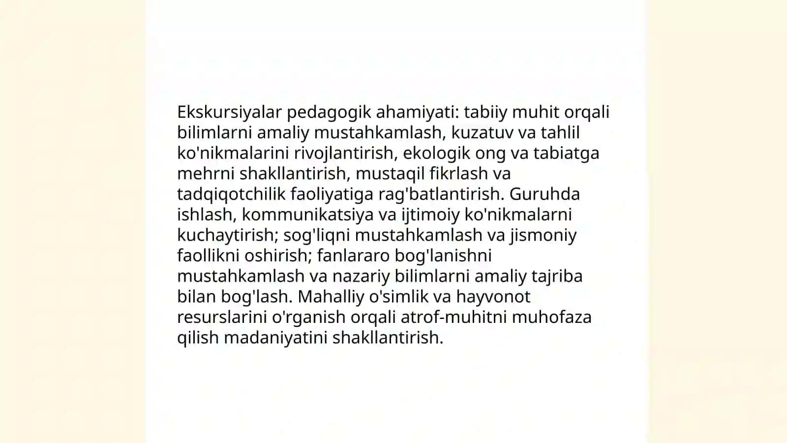 Bolalarni o'lkamiz tabiati bilan tanishtirishning maqsadi va vazifalari 4