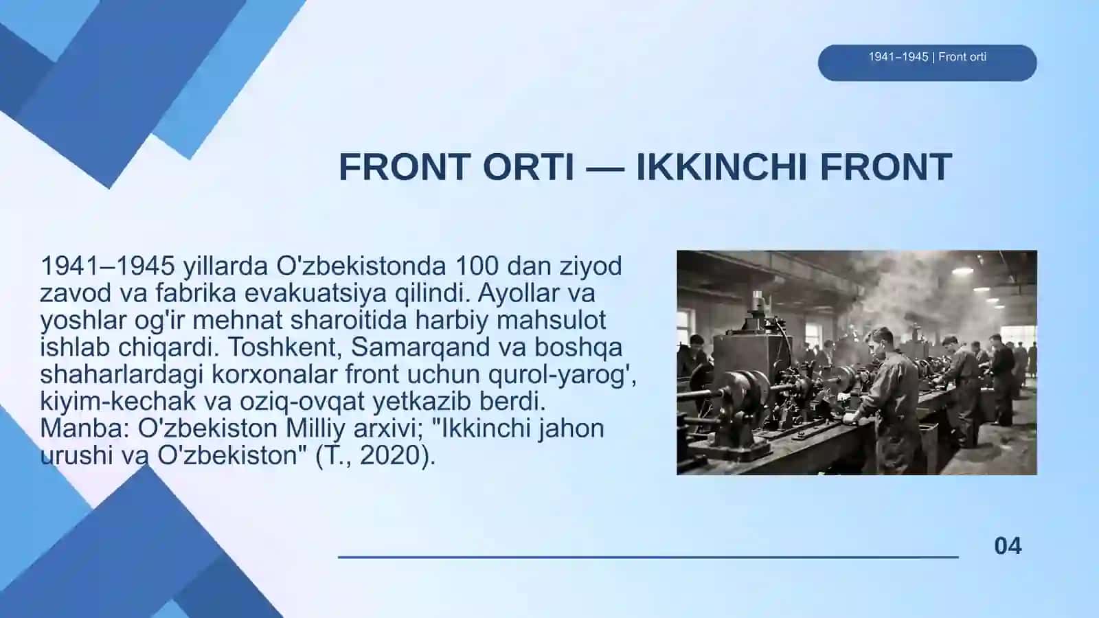 URUSH BOSHLANDI: O'ZBEKISTON OLDIDAGI SINOV 4