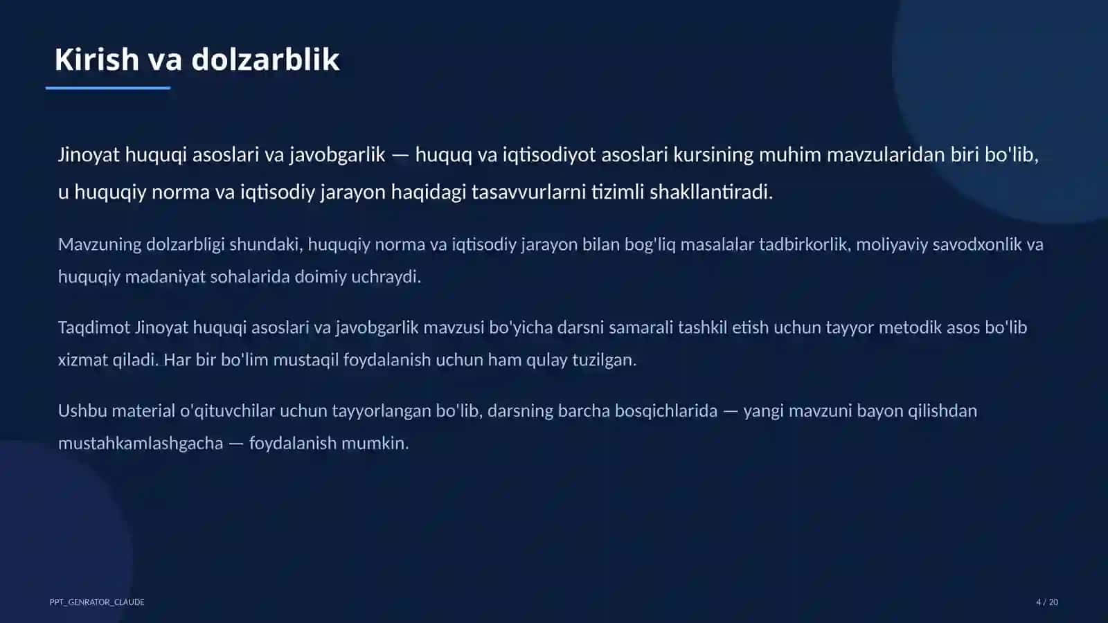 Jinoyat huquqi asoslari va javobgarlik (10-sinf) 4