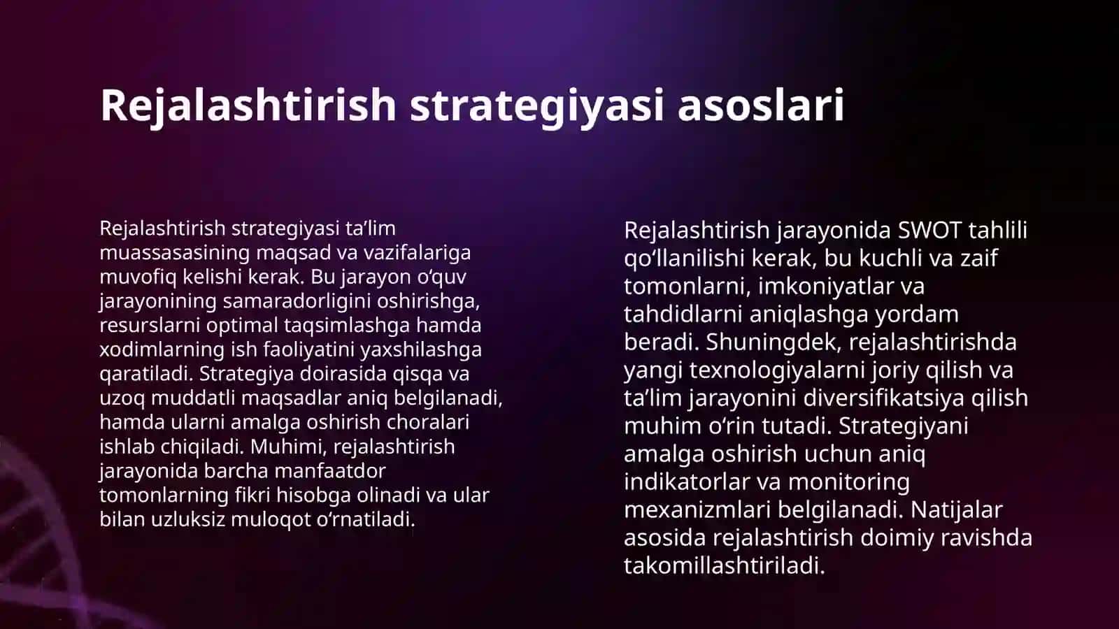 TA’LIM MUASSASASINI BOSHQARISHNI REJALASHTIRISH. TA’LIM MUASSASASINI BOSHQARISHDA AXBOROT VA KOMMUNIKATSIYA TEXNOLOGIYALARIDAN FOYDALANISH 4
