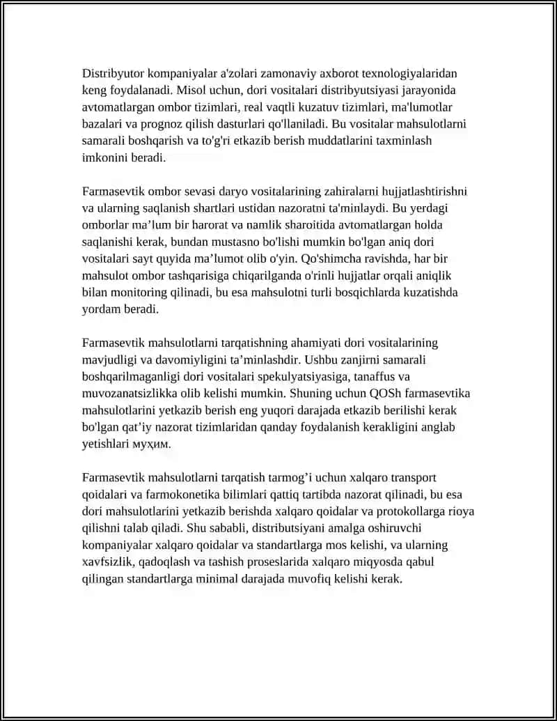 DISTRIBYUTORLIK FAOLIYATI 4